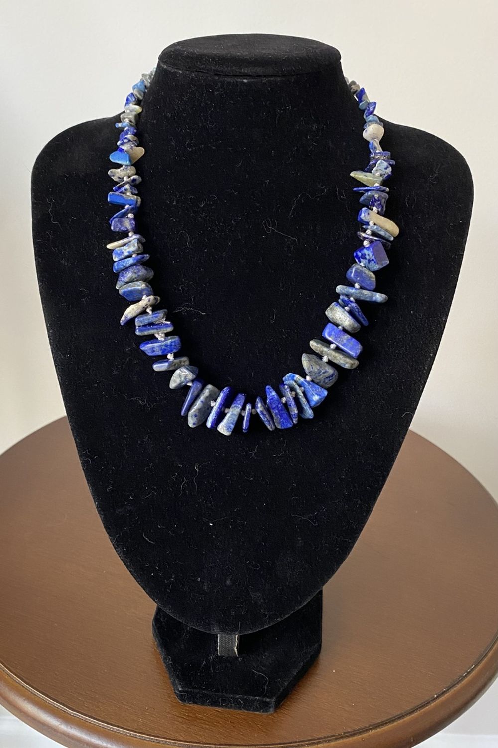Large Lapis chip necklace