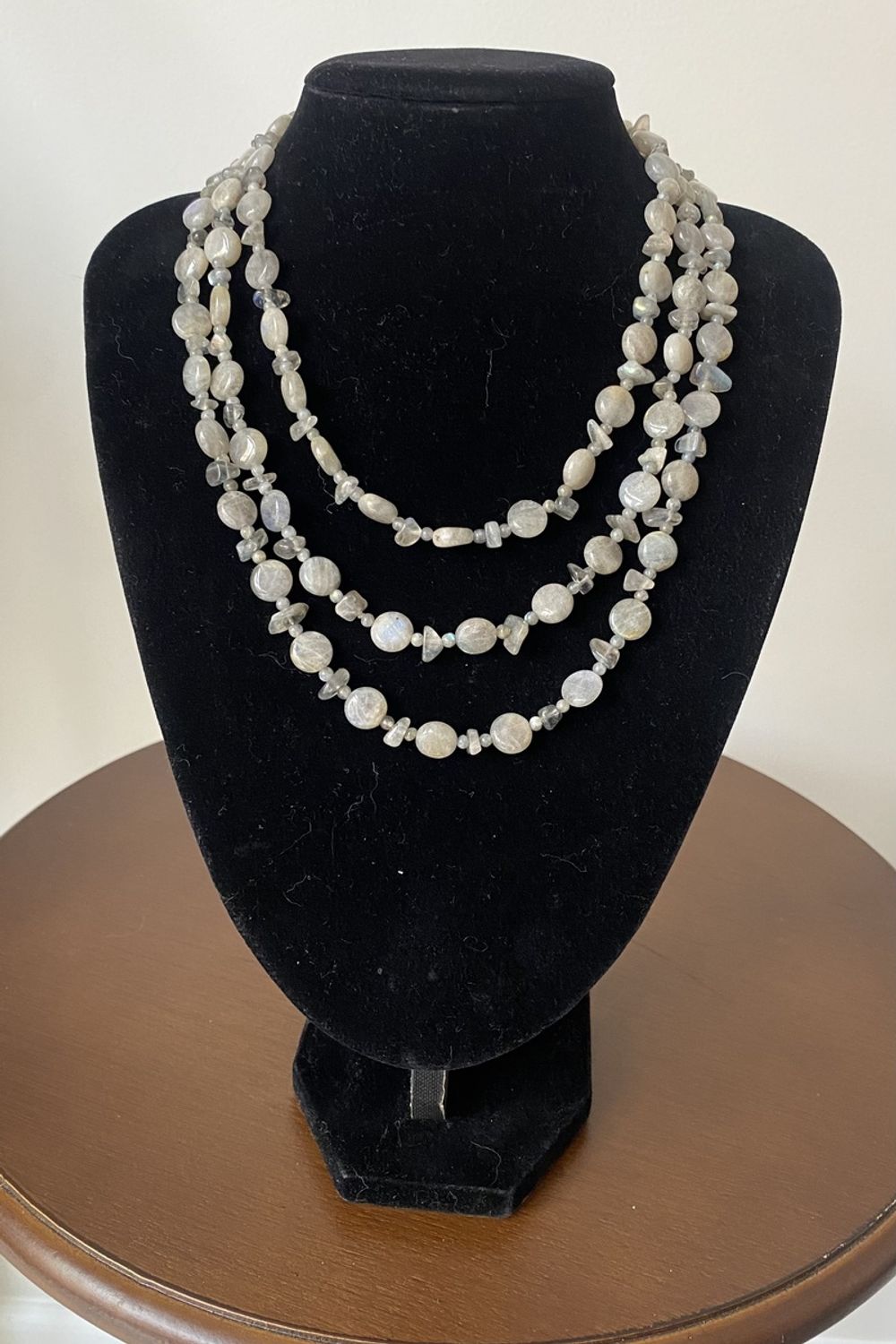 Three strand Labradorite necklace